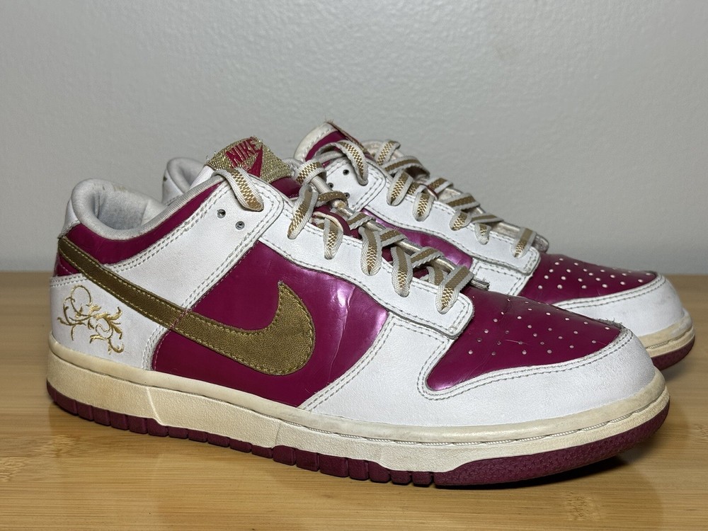 Size 6Y - Nike Dunk Low GS- Youth Rave Pink Gold- [309601-671]- RARE- Vintage