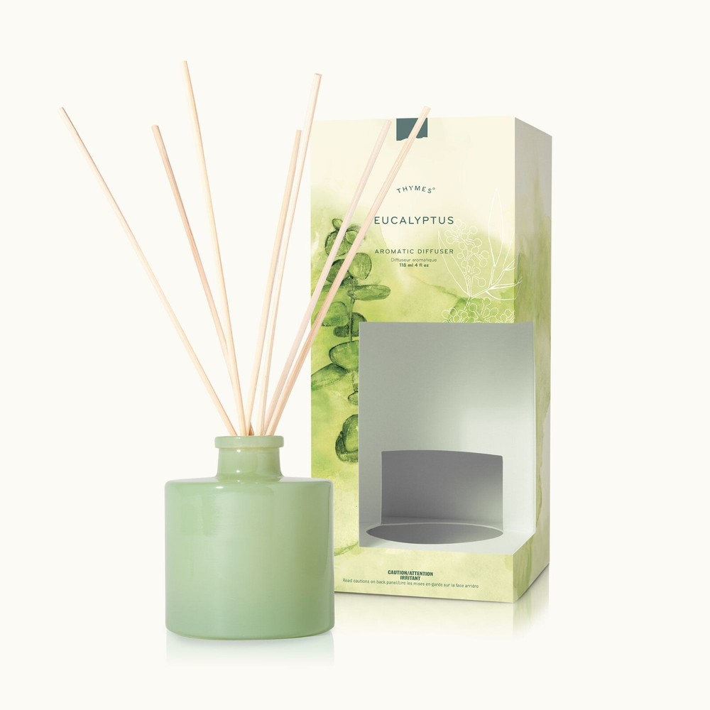 Thymes Eucalyptus Petite Reed Diffuser 7.75 oz Fragrant Home Decor Essential Oil