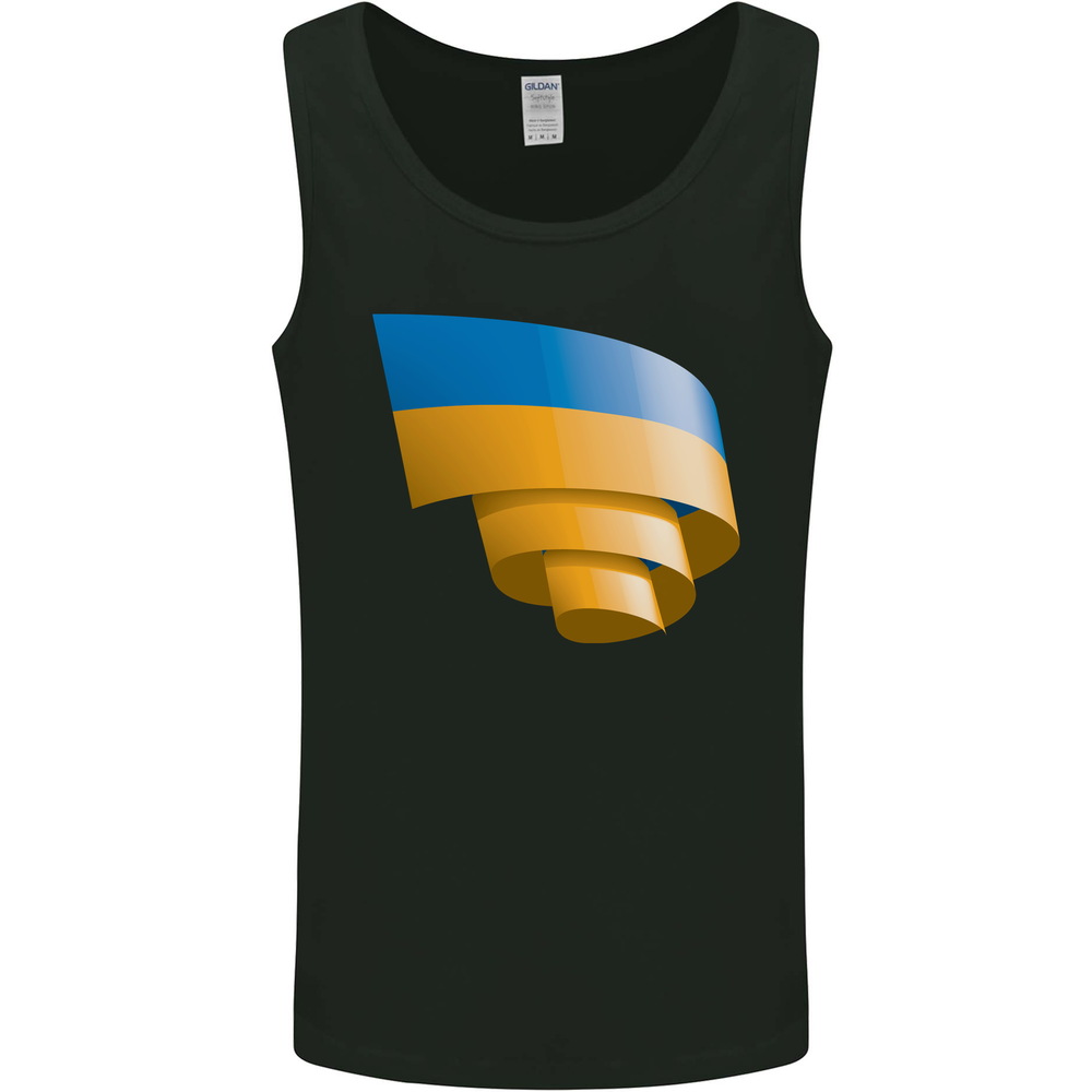 Curled Ukraine Flag Ukrainian Day Football Mens Vest Tank Top