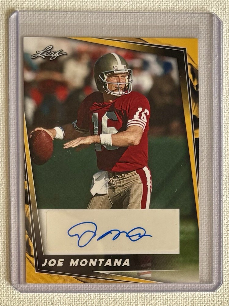 2024 Leaf Joe Montana Auto BA-JM2 49ers GOLD PARALLEL 🔥ONLY 3 MADE🔥