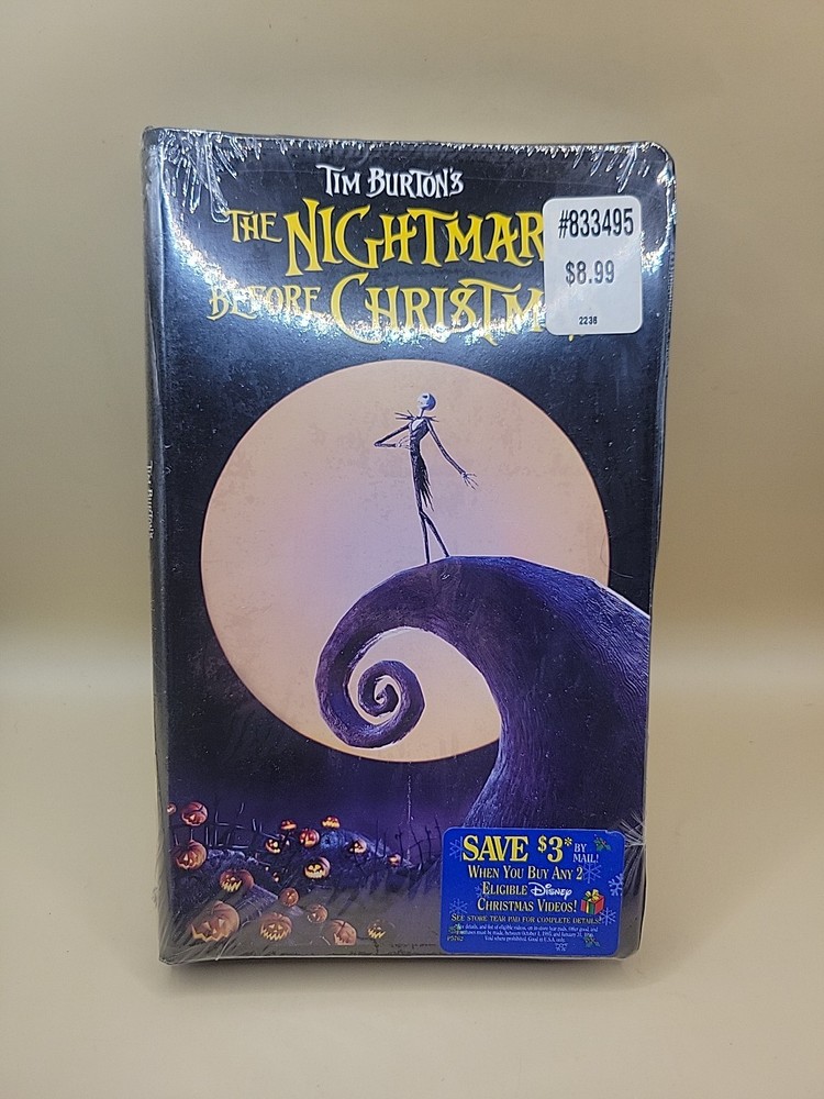 Tim Burton’s The Nightmare Before Christmas Clamshell Original VHS 1994 NEW Bx20