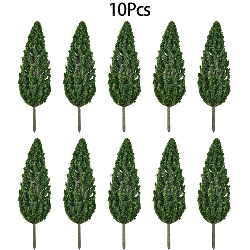10*Green Model Pine Trees Scale Miniature 15cm For Railway Scenery Landscape Set