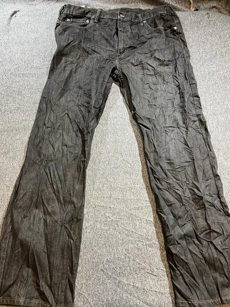 Levi's 569 Denim Jeans Men’s Black Loose Fit Straight Leg 38x32