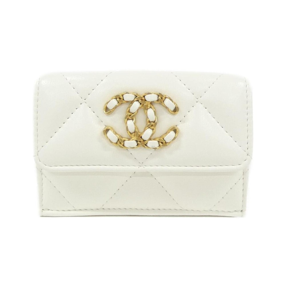 Authentic CHANEL 19 Line AP1789 Wallet in Black Lambskin #2600071896038