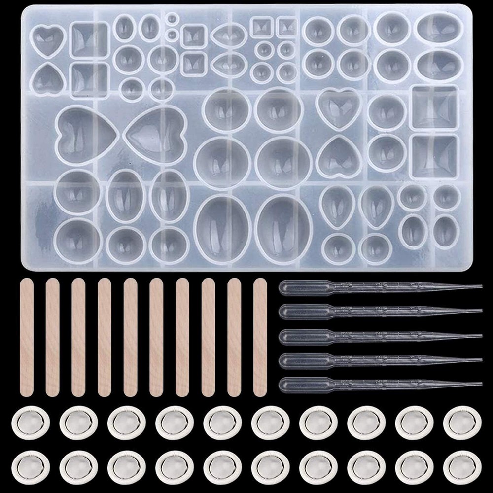 Resin Cabochon Jewelry Casting Mold for Epoxy and Polymer Clay