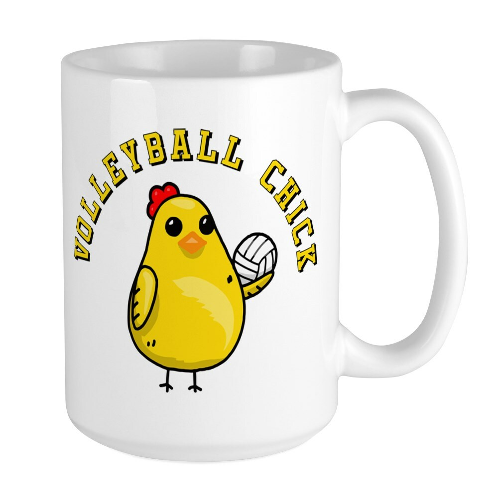 CafePress Volleyball Chick Coffee Mug, Large 15 oz. White Coffee Cup (213784217)