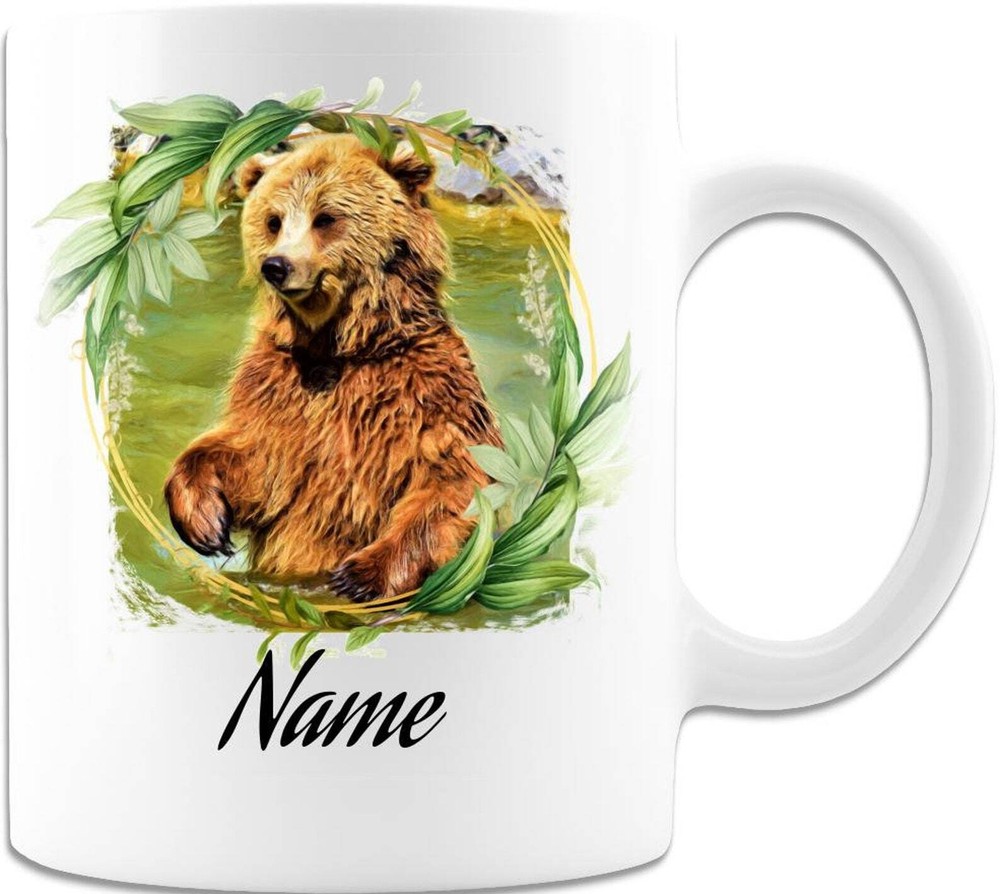 Bear Mug Ceramic Bear Coffee Cup For Women Personalized Bear Gift Bear Gifts For