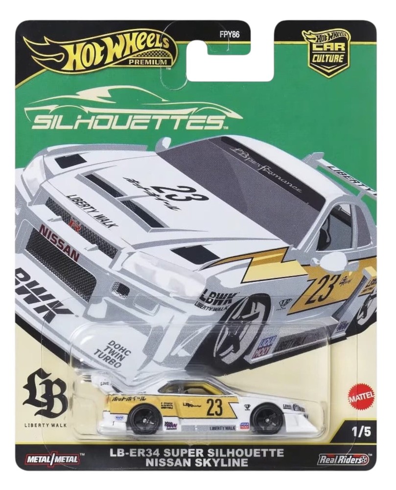 Presale 2025 Hot Wheels Silhouettes LB R34 Super Silhouette Nissan Skyline-image