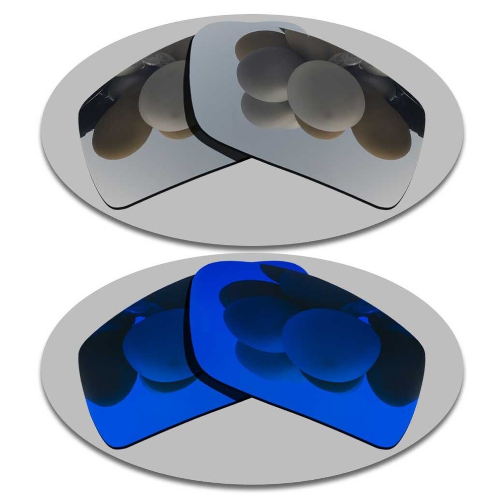 Silver&Deep Blue Polarized Lenses Replacement For-Oakley Tincan