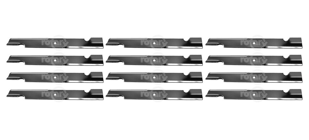 12 Pack Notched High-Lift Lawn Mower Blades Fits Exmark 103-2530 103-2530-S