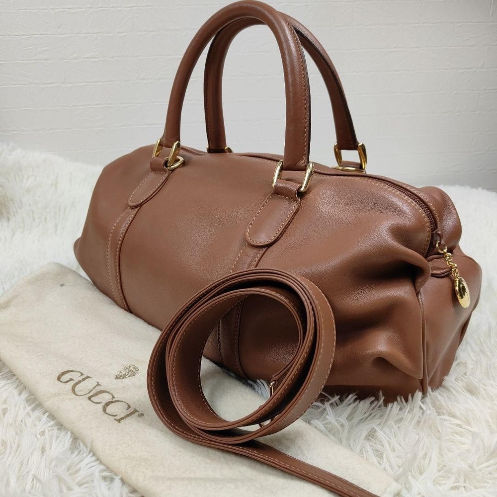 Gucci Mini Boston Leather 2-Way Shoulder Bag Unused Rare Vintage