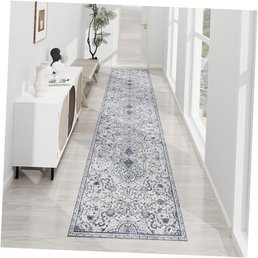 Vinyl Mat, 2x8ft Runner Rug for Hallway, Non-Slip Waterproof Area Rug 2' x 8'
