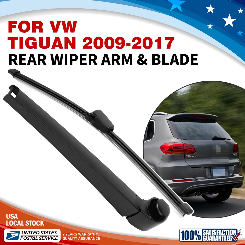 Premium 12+13 Inch All-Season Rear Windshield Wiper Arm & Blade Set