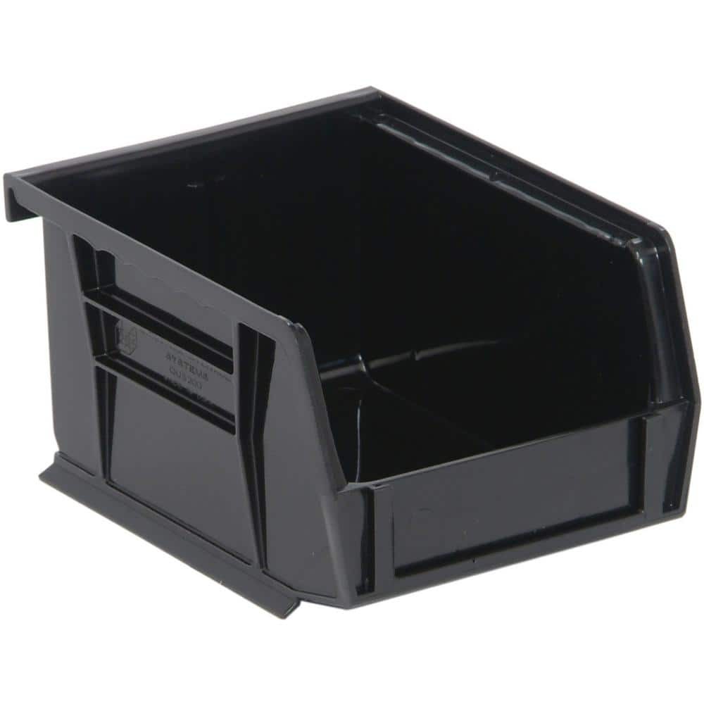 1 Gal Ultra Series Stackable Black Storage Bin 5x4x3 Inches