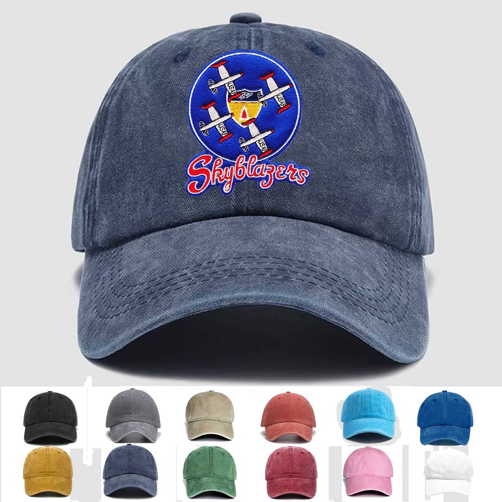 Custom Embroidered Hat Skyblazers Aerial Demo Team, Veteran Cap, Trucker Hat