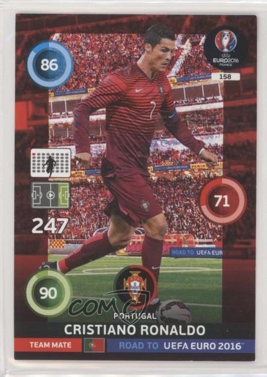 2015 Panini Adrenalyn XL Road to UEFA Euro 2016 Team Mate Cristiano Ronaldo #158