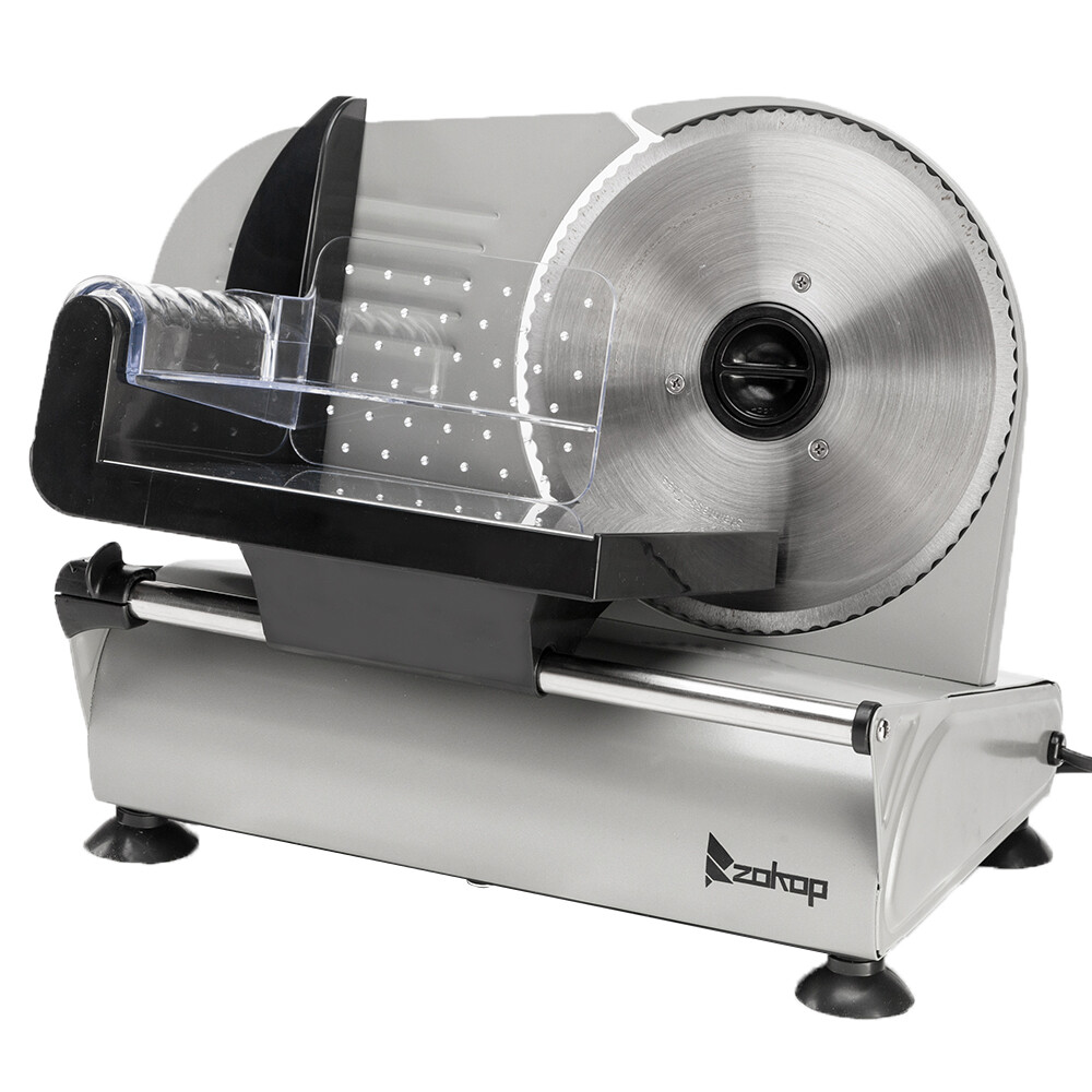 150W Electric Meat, Deli Food Slicer with 7.5'' Stainless Steel Blade Detachable