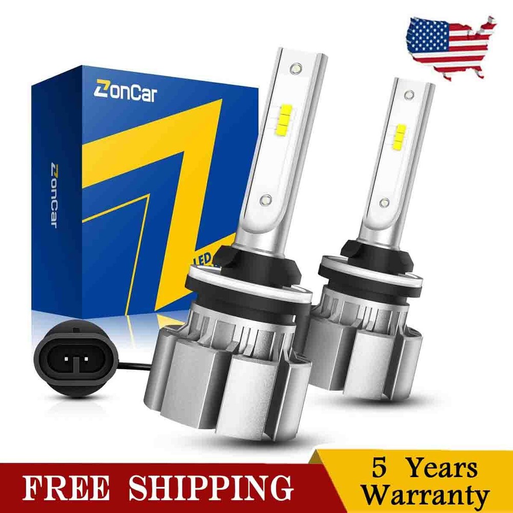 2pcs 6000K 5202 5201 LED Fog Light bulbs Pure White Brighter DRL PS19W PS24W