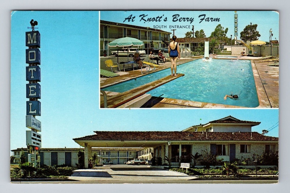 Buena Park Ca-California, Farm De Ville, Berry Farm, Vintage c1962 Postcard