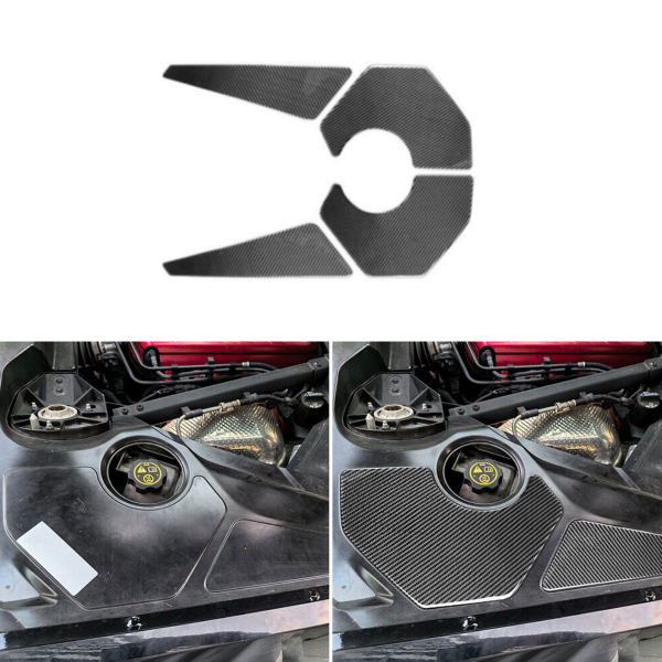 4Pcs Real Carbon Fiber Car Rear Engine Both Sides Trim For Corvette C8 2020-2024
