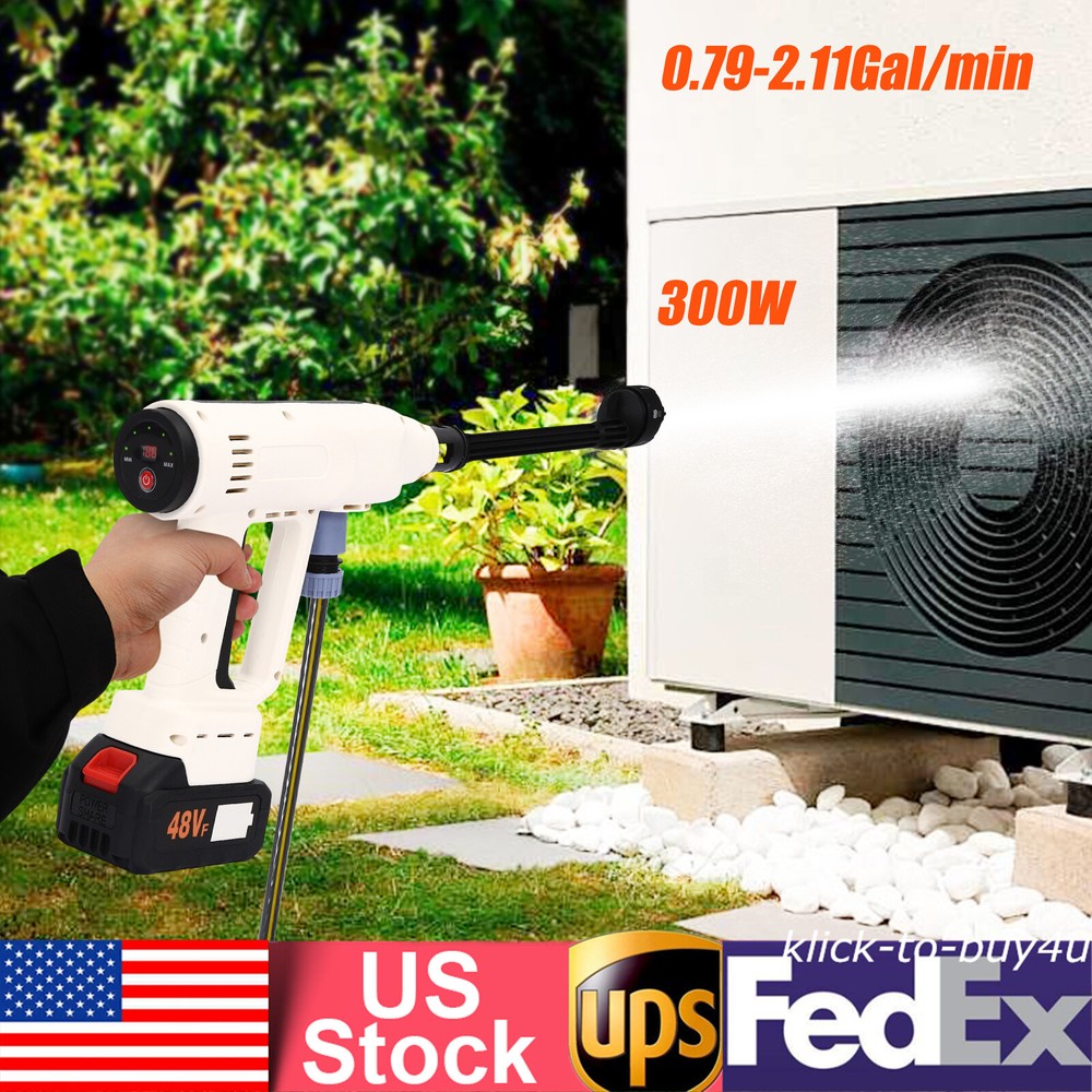 Cordless Battery-Powered Handheld Pressure Washer for Cars and Gardens