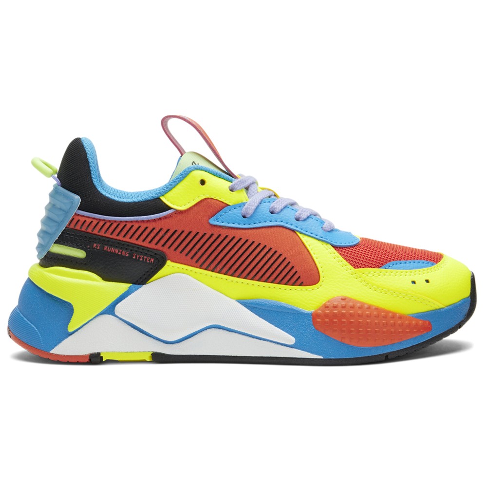 PUMA RsX Water Fight Lace Up  Youth Boys Blue, Red, Yellow Sneakers Casual Shoes