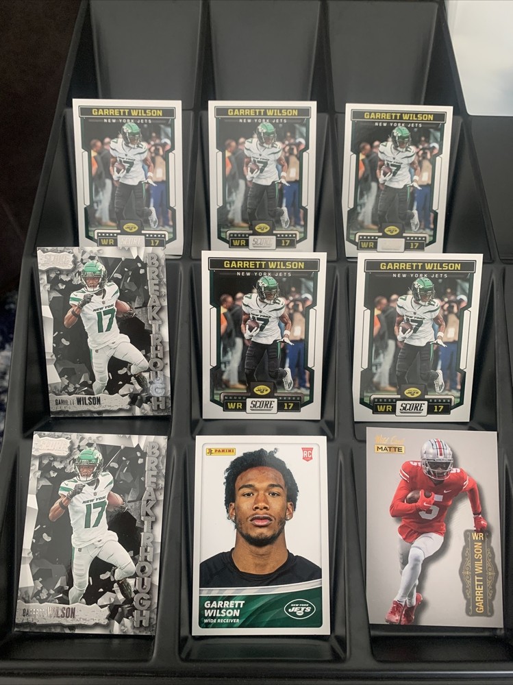 Garrett Wilson Rookie Card 9 Card Lot Score Panini Wild Card New York Jets 2 RC