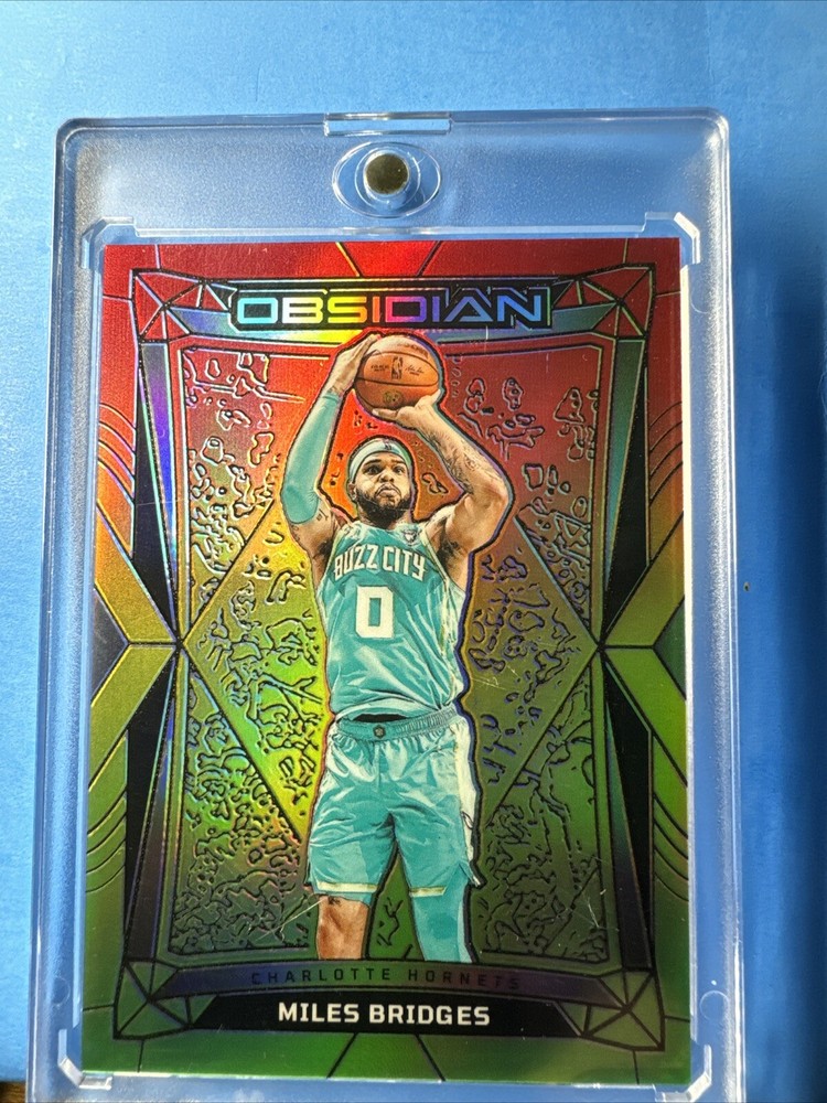 2023-24 Panini Obsidian Miles Bridges Reggae Flood /75! Hornets 🔥‼️