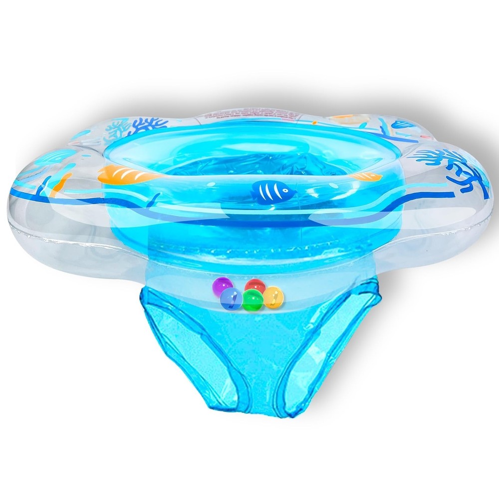 Baby Pool Float with Double Airbag Safety Seat for Toddlers 6-12 Months  