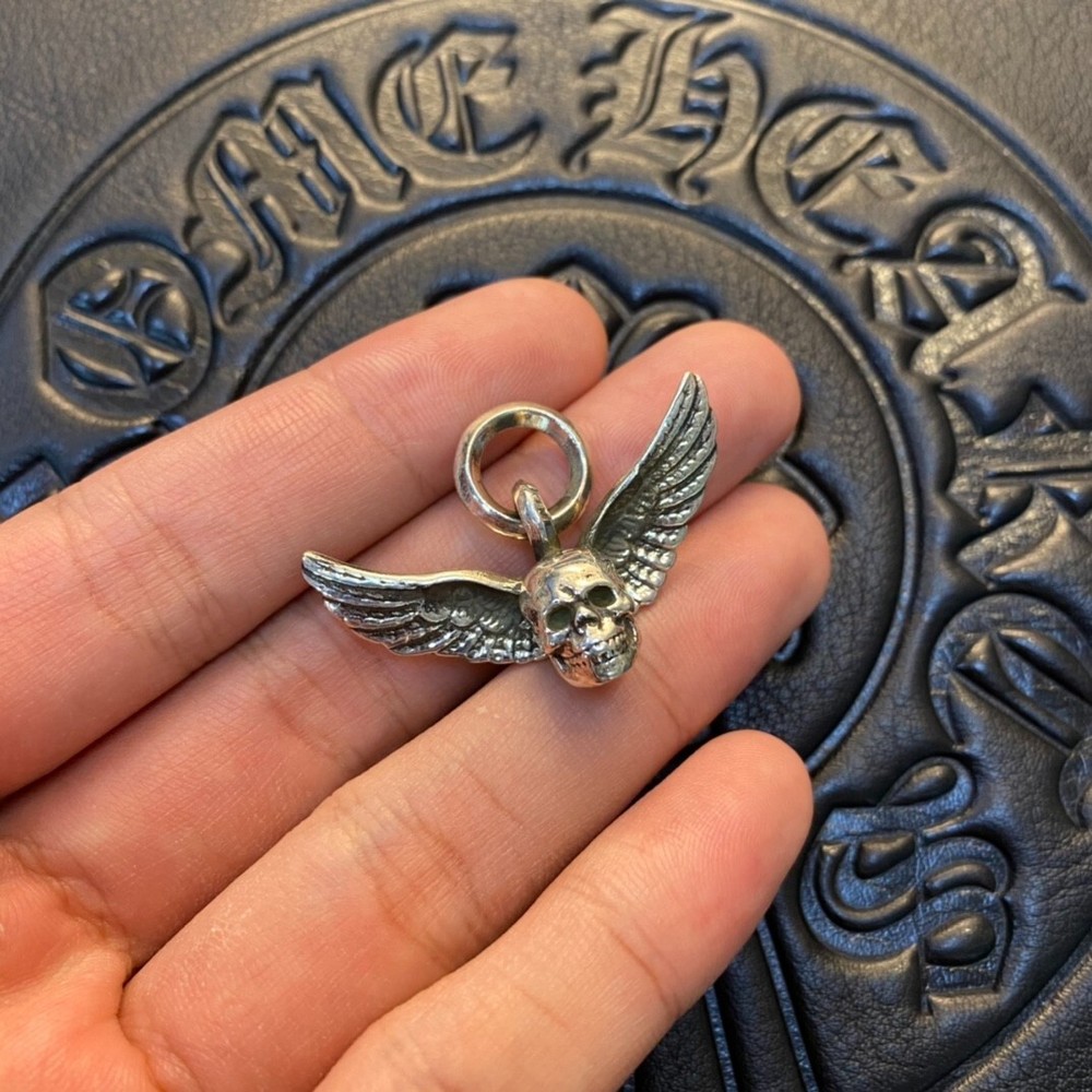 Chrome hearts Sterling Silver Flying Skull pendant