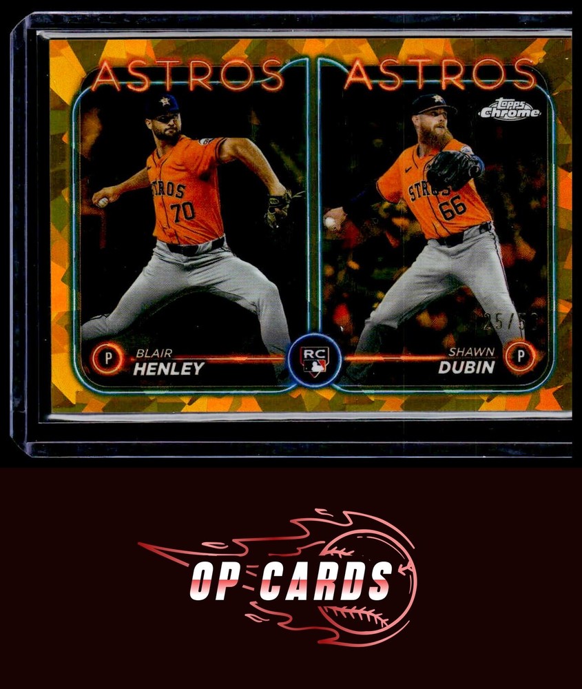 2024 Topps Chrome Update Sapphire Blair Henley Shawn Dubin Gold Refractor /50