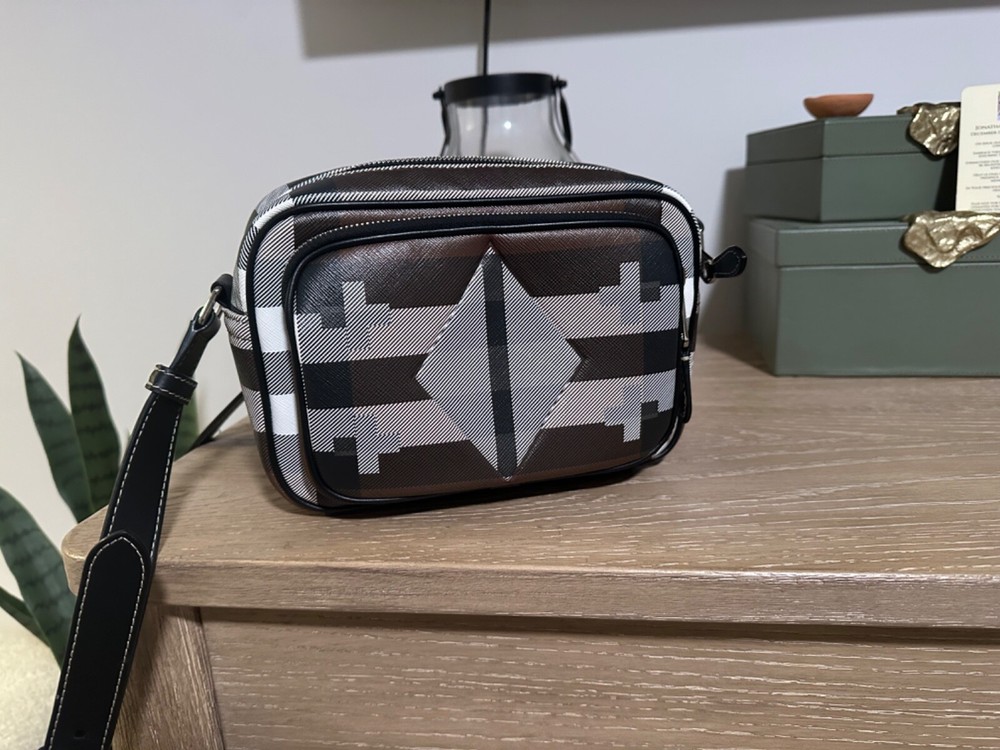 BURBERRY Birch Brown & Black Check Paddy Shoulder Bag Excellent! 🤎