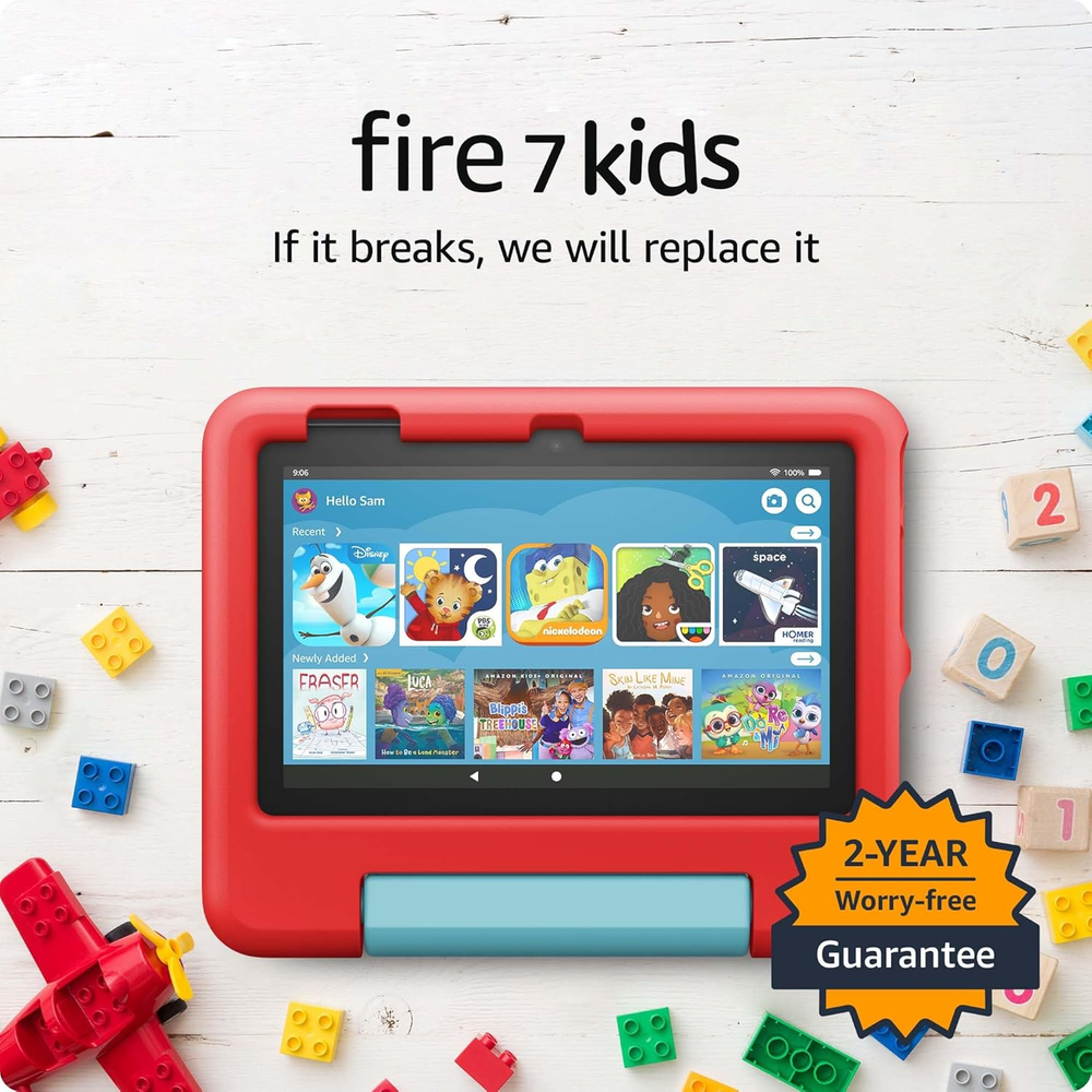Amazon Fire 7 Kids Tablet (Newest Model). Best-Selling 7” Kids Tablet Age 3-7.Re