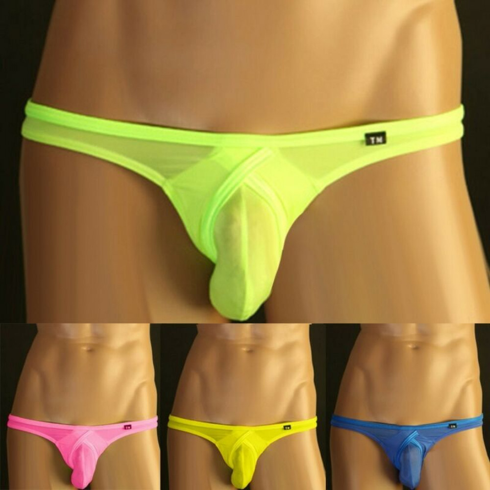 Mens G-String Underwear T-Back Briefs Sexy Micro Low-rise Bikini Thong Lingerie