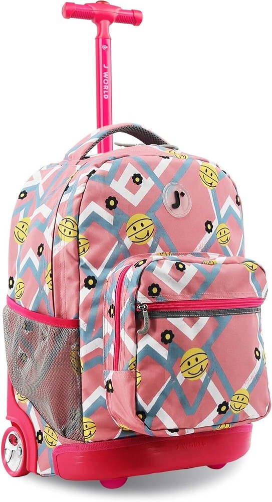 Sunrise  Rolling Backpack for Girls Boys Teen. Roller Bookbag  18