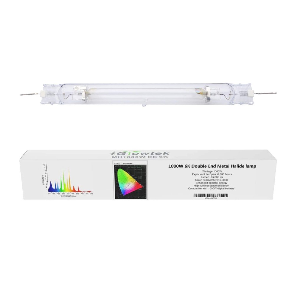 6000K 1000W Double Ended MH Grow Light Bulb,1000 Watt DE Metal Halide Grow La...