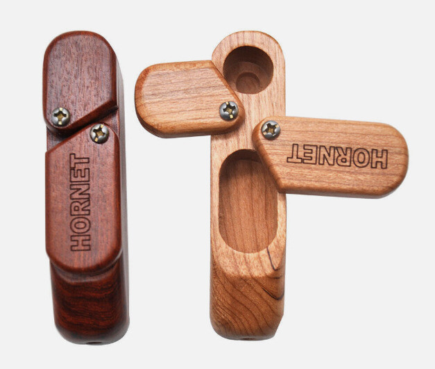 Handcrafted Wooden Rotary Smoking Pipe - Unique Tobacco Experience (Two For One)