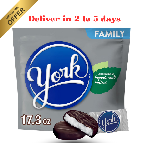 York Dark Chocolate Peppermint Patties Candy, Family Pack 17.3 oz FREE SHIPPING