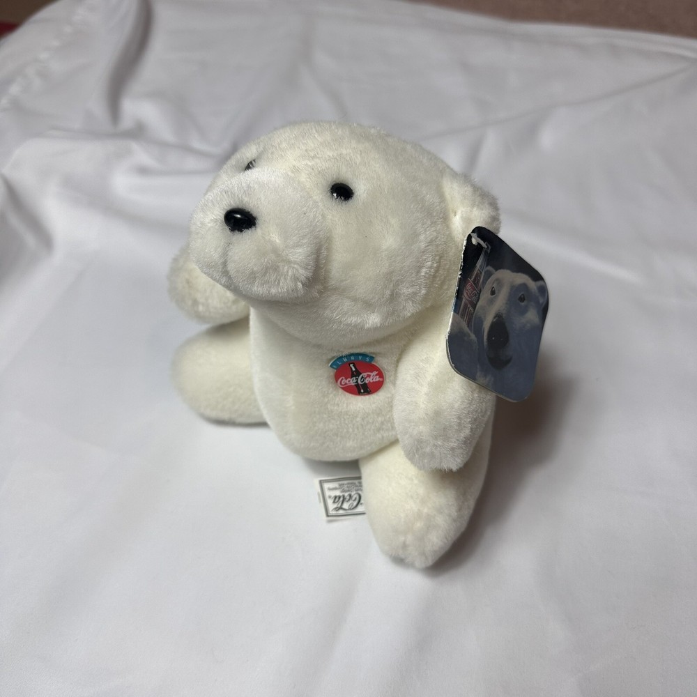 Vintage 90s Coke Coca Cola Plush Polar Bear 7