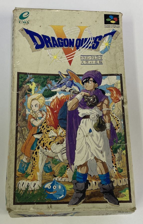 Nintendo Super Famicom Dragon Quest V Tenkuu no Hanayome Japan Complete with Box 5672 SP