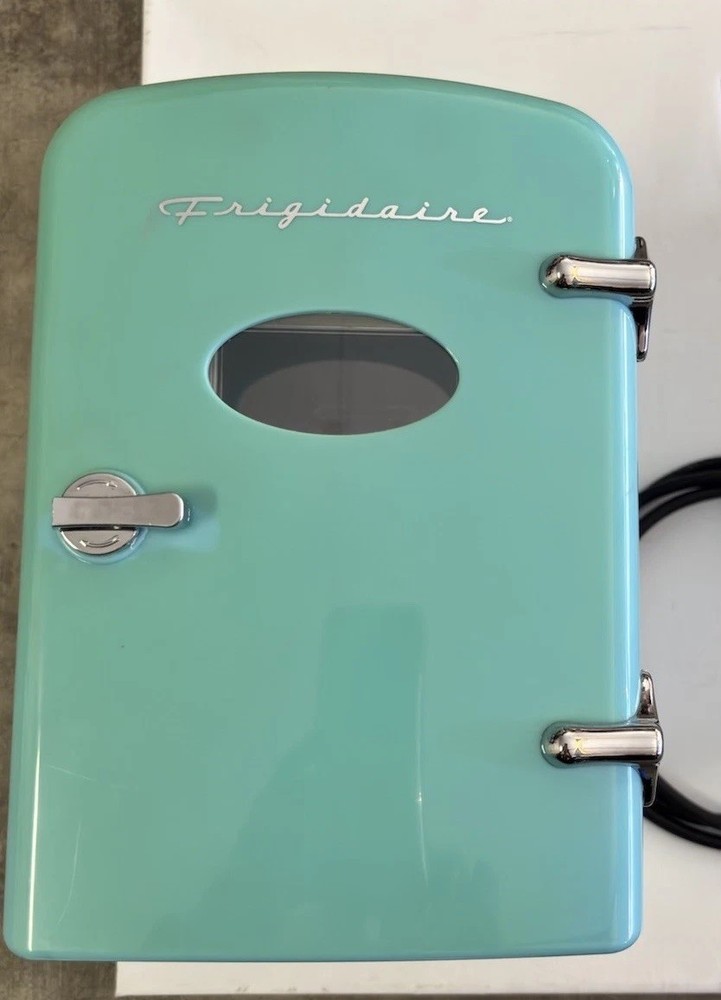 Nostalgic Frigidaire Mini Fridge-Model EFMIS129 Blue-AC Power Cord-Works Great.