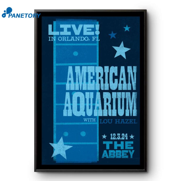 American Aquarium Orlando Florida Tour 2024 Poster Home Decor Unframed