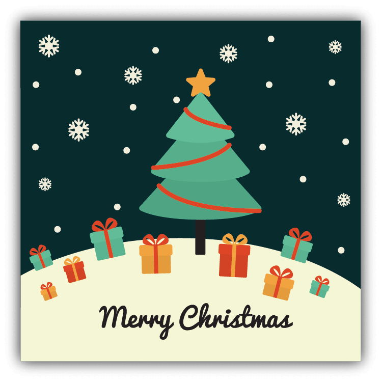 Merry Christmas Gifts Car Bumper Sticker Decal