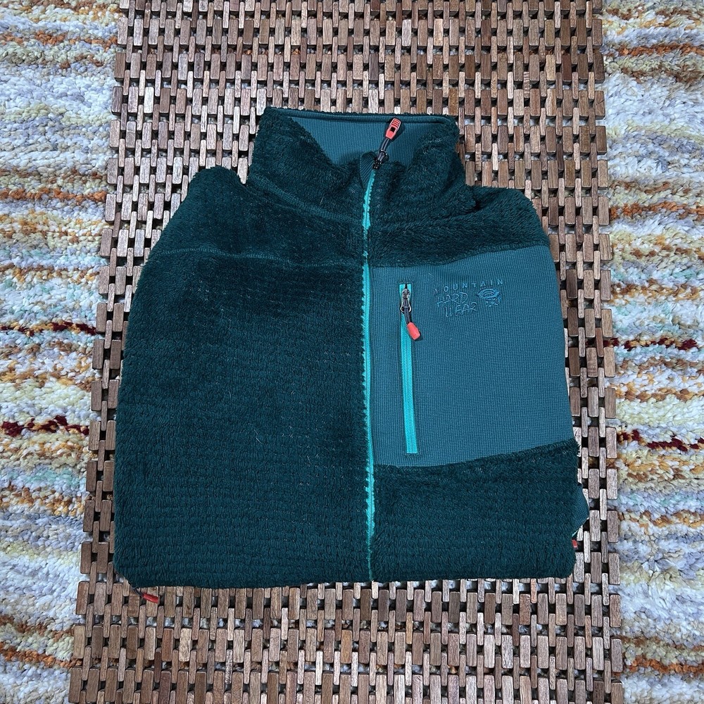 Mountain Hardwear Monkey Man Deep Pile Full Zip Fleece Jacket Forest Green Large