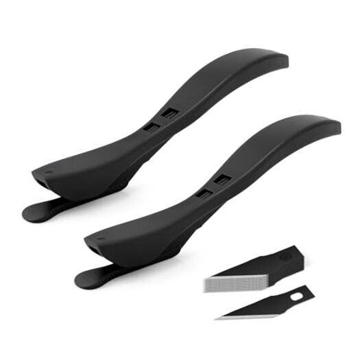 Wrapping Paper Cutter 2 Pack, Christmas & Birthday Sliding Gift Black + Black