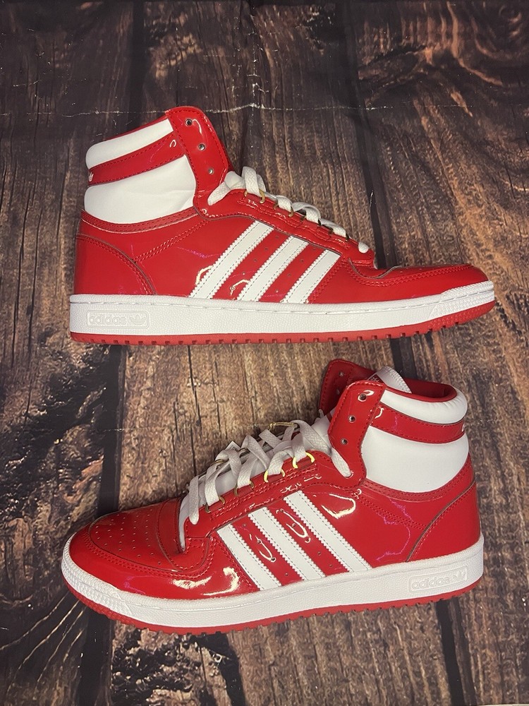 Adidas Men's Authentic Top Ten RB Red White Sneakers FZ6193  Size 12