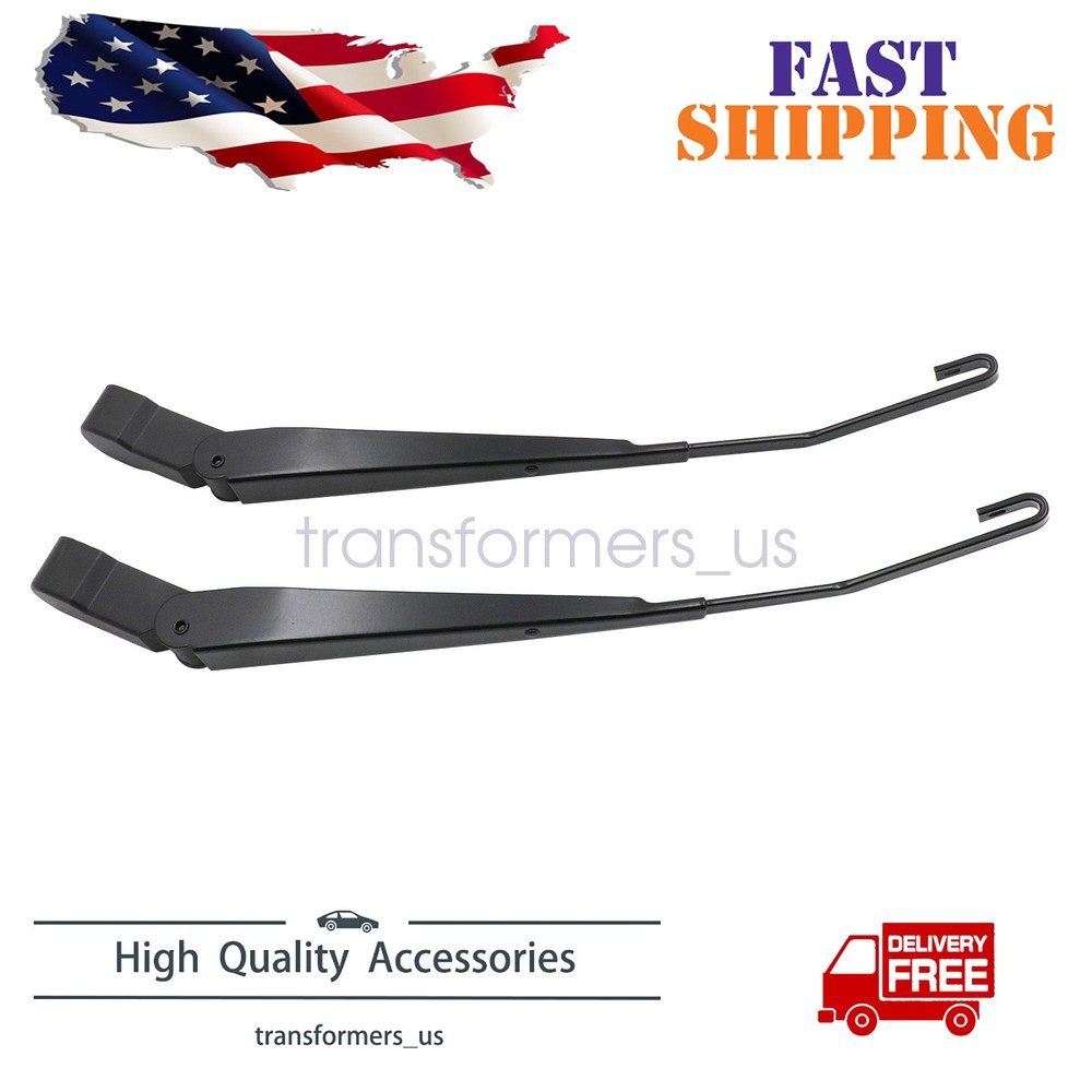 For Jeep JK Wrangler 2007-2017 Pair Front Windshield Wiper Arms New Black