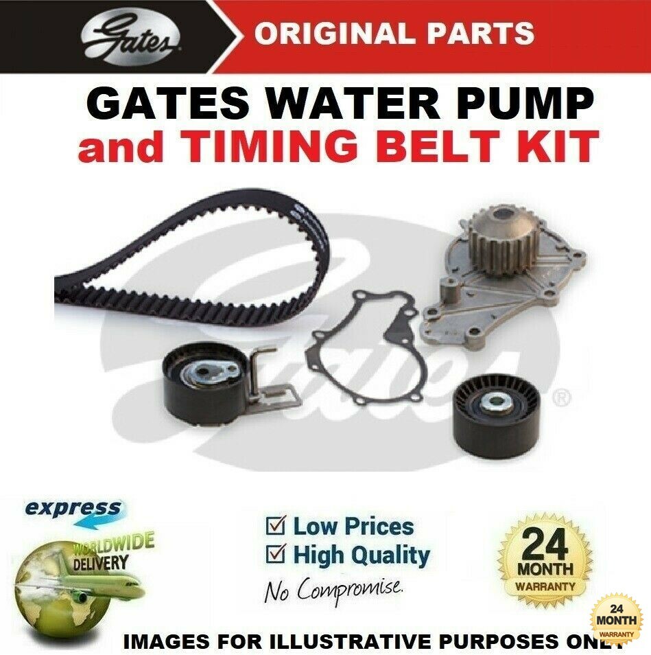 GATES WATER PUMP & TIMING BELT KIT for PEUGEOT 3008 1.6HDi 2010->