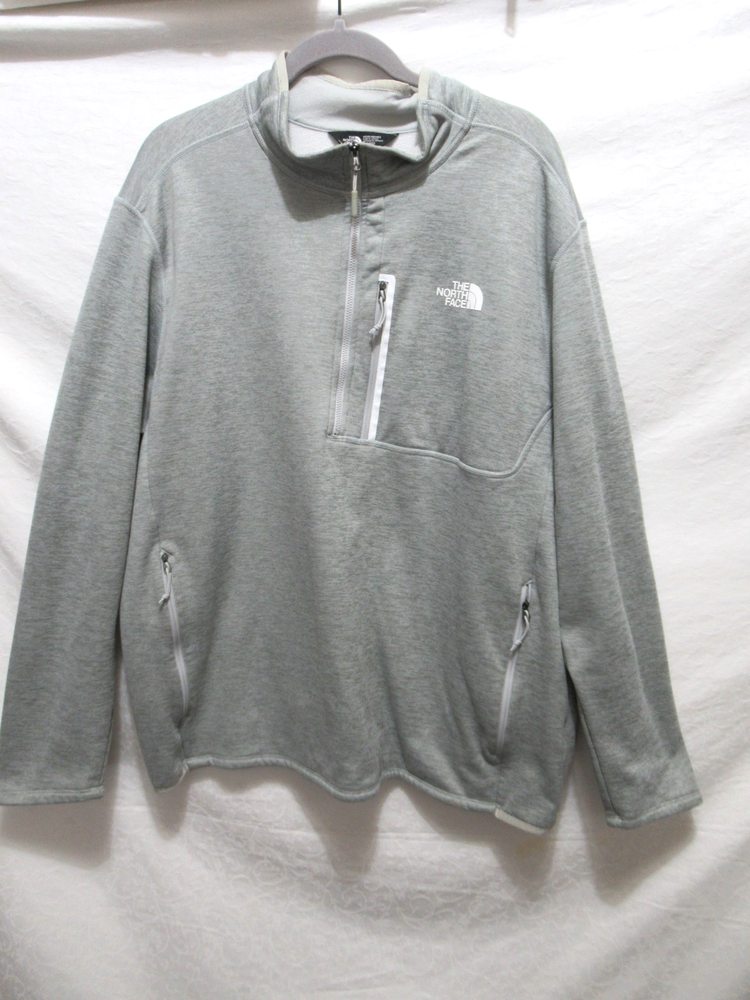 The North Face Men's Size XXL Gray 1/4 Zip Pull Over Sweatshirt