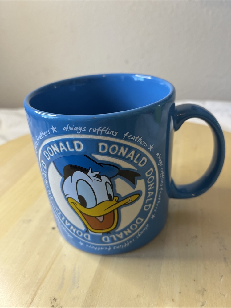 Donald Duck Disney Parks X-Large Mug with Raised Blue Design